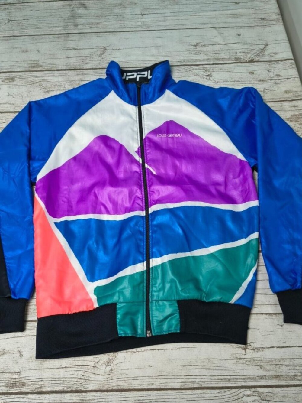 Vintage 90's Louis Garneau Color Block Cycling Jacket Juventus Team Size Medium